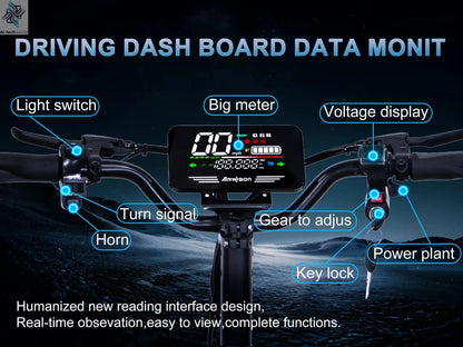 Arwibon GT06 1200W Foldable E-Scooter for Adults -Max Speed 25MPH, 48V 13AH/23.4AH, 11"Off-Road Tires | US Stock, Factory Direct Ai-TechWorld 
