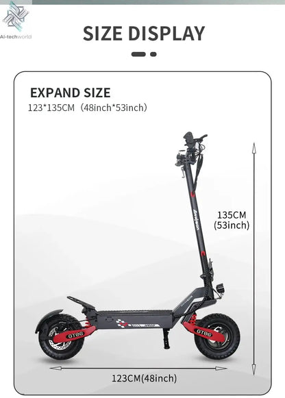 Arwibon GT06 1200W Foldable E-Scooter for Adults -Max Speed 25MPH, 48V 13AH/23.4AH, 11"Off-Road Tires | US Stock, Factory Direct Ai-TechWorld 