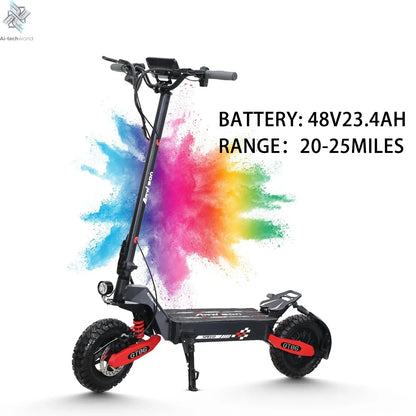Arwibon GT06 1200W Foldable E-Scooter for Adults -Max Speed 25MPH, 48V 13AH/23.4AH, 11"Off-Road Tires | US Stock, Factory Direct Ai-TechWorld 
