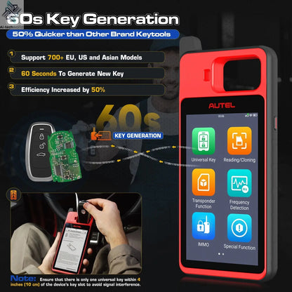 Autel MaxiIM KM100 Advanced One-Minute Key Generation Tool IMMO Key programming Key Renewal and Transponder Editing PK IM508S Ai-TechWorld 