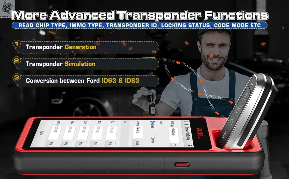 Autel MaxiIM KM100 Advanced One-Minute Key Generation Tool IMMO Key programming Key Renewal and Transponder Editing PK IM508S Ai-TechWorld 