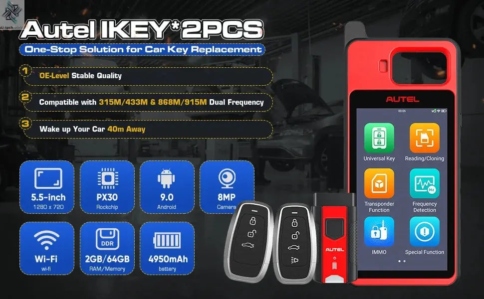 Autel MaxiIM KM100 Advanced One-Minute Key Generation Tool IMMO Key programming Key Renewal and Transponder Editing PK IM508S Ai-TechWorld 