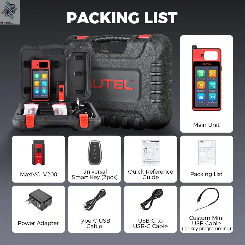 Autel MaxiIM KM100 Key Fob Programmer Immobilizer Tool Key Creation IMMO Learning Chip Read Write Cloning Frequency Detection Ai-TechWorld 