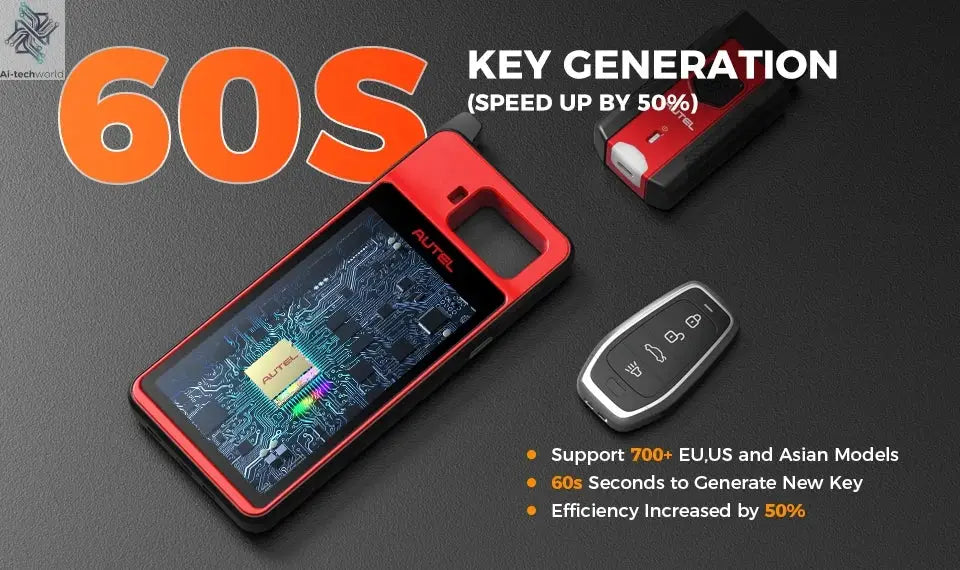 Autel MaxiIM KM100 Key Fob Programmer Immobilizer Tool Key Creation IMMO Learning Chip Read Write Cloning Frequency Detection Ai-TechWorld 