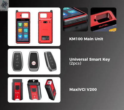 Autel MaxiIM KM100 Key Fob Programmer Immobilizer Tool Key Creation IMMO Learning Chip Read Write Cloning Frequency Detection Ai-TechWorld 