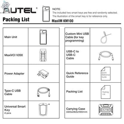 Autel MaxiIM KM100E Key Fob Programmer Immobilizer Tool Key Creation IMMO Learning Chip Read Write Cloning Frequency Detection Ai-TechWorld 