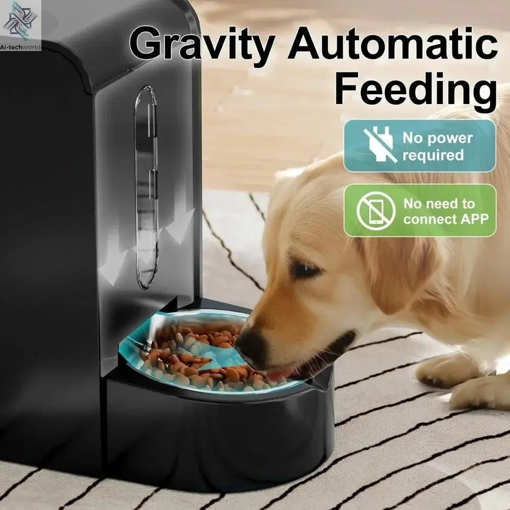 Automatic Pet Feeder and Stainless Steel Water Dispenser - Ai - TechWorld
