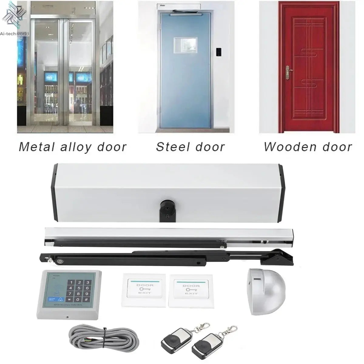 Automatic Swing Door Opener & Closer – Dual Remote Controls | Residential & Commercial Use Ai-TechWorld