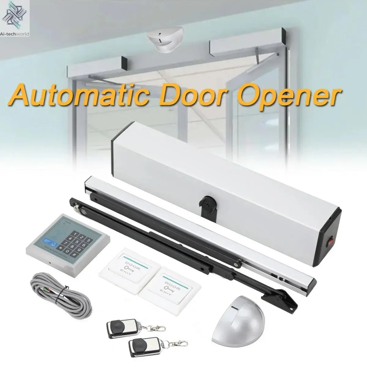 Automatic Swing Door Opener & Closer – Dual Remote Controls | Residential & Commercial Use Ai-TechWorld