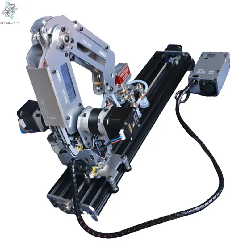 Automation Technology Multi Axis Robotic Arm Industrial Stepping Metal Manipulator For Arduino 2560 Robot DIY Kit with Suction Cup/Stepper Motor Claw Ai-TechWorld 