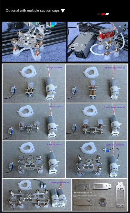 Automation Technology Multi Axis Robotic Arm Industrial Stepping Metal Manipulator For Arduino 2560 Robot DIY Kit with Suction Cup/Stepper Motor Claw Ai-TechWorld 