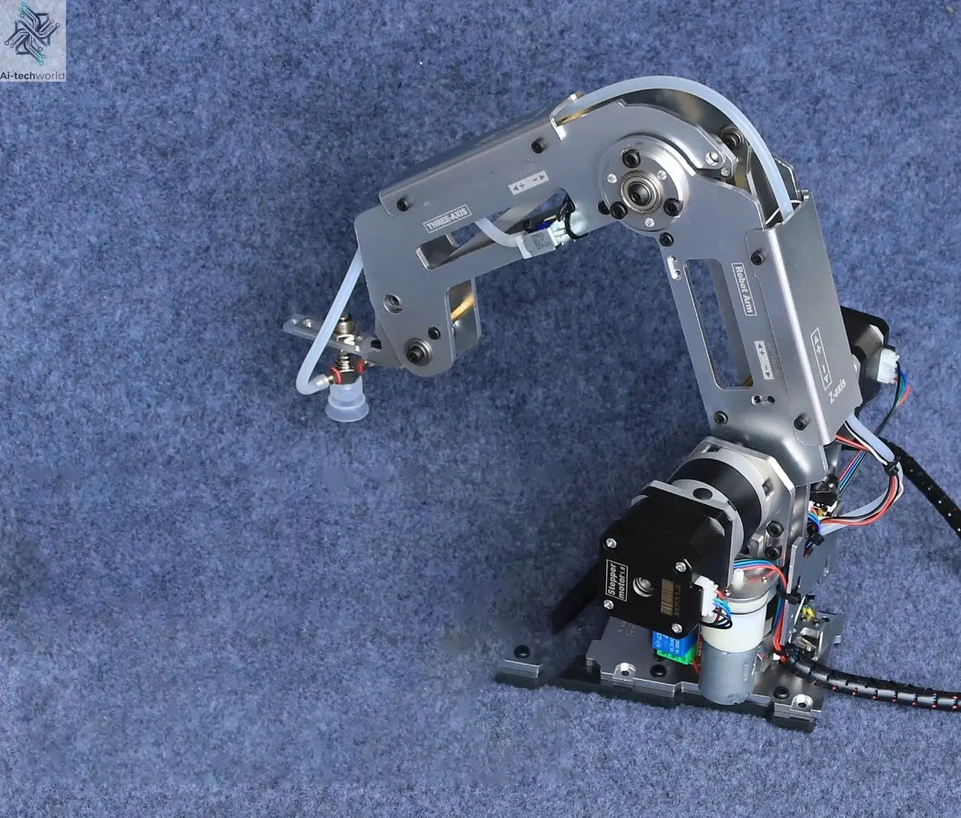 Automation Technology Multi Axis Robotic Arm Industrial Stepping Metal Manipulator For Arduino 2560 Robot DIY Kit with Suction Cup/Stepper Motor Claw Ai-TechWorld 