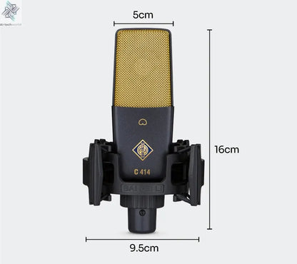 BAIFEILI C414 Professional Condenser Microphone XLR With 25mm Diaphragm Cardioid Mic for Streaming,Podcasting,Recording,ASMR Ai-TechWorld 