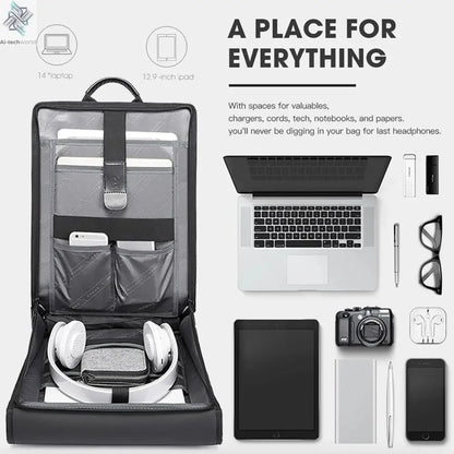 BANGE New Business Backpack Men's Anti-Theft Computer Bag Big Capacity 14.1 Inch Laptop Bagpack Men Elegant Waterproof Ai-TechWorld 