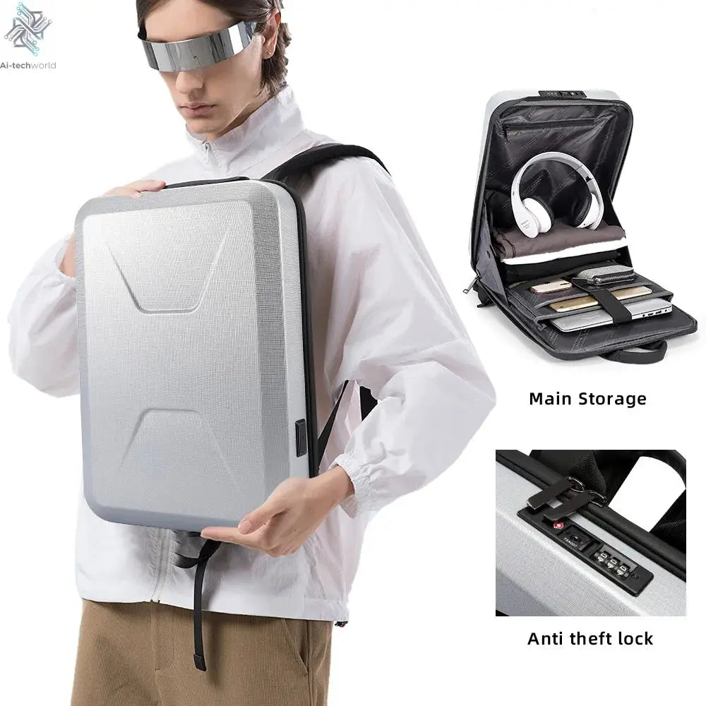 BANGE PC Hard Shell Fashion Backpack Men Anti-thief Business Backpacks 15.6 Inch Laptop Backpacks Waterproof Male Travel Bag Ai-TechWorld 