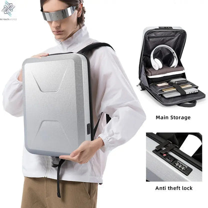 BANGE PC Hard Shell Fashion Backpack Men Anti-thief Business Backpacks 15.6 Inch Laptop Backpacks Waterproof Male Travel Bag Ai-TechWorld 