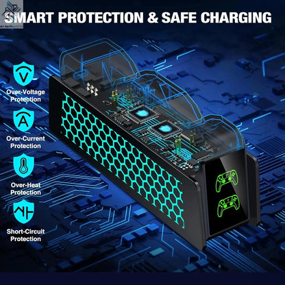 BEBONCOOL Controller Charger for PS5 Dualsense & Edge Controllers with LED Indicator Dual Stand Charger Dock for PS5 Controller Ai-TechWorld 