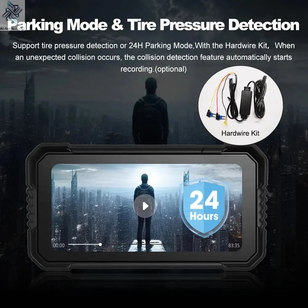 BEPOCAM 5"/6.25" Motorcycle GPS Navigation DVR Carplay Screen for Moto Dual Cameras Drive Recorder IPX7 Waterproof Moto Monitor Ai-TechWorld 