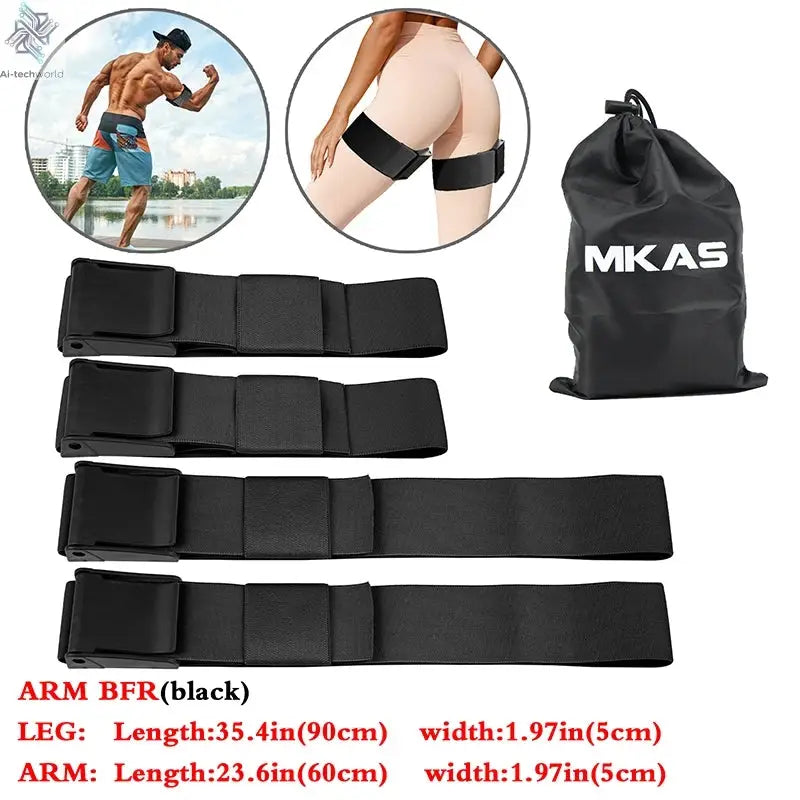 BFR Booty Bands Blood Flow Restriction Bands Resistance Butt Squat Thigh Glutes Hip Building Kaatsu Straps Gym Fitness Equipment Ai-TechWorld 