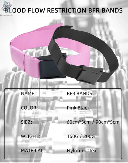 BFR Booty Bands Blood Flow Restriction Bands Resistance Butt Squat Thigh Glutes Hip Building Kaatsu Straps Gym Fitness Equipment Ai-TechWorld 