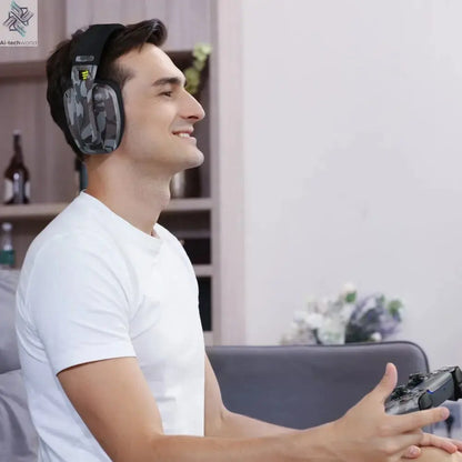 BINNUNE BW06 2.4GHz Wireless Gaming Headset with Mic for PS5 PS4 PC Mac Playstation Bluetooth Gaming Headset with Microphone Ai-TechWorld 