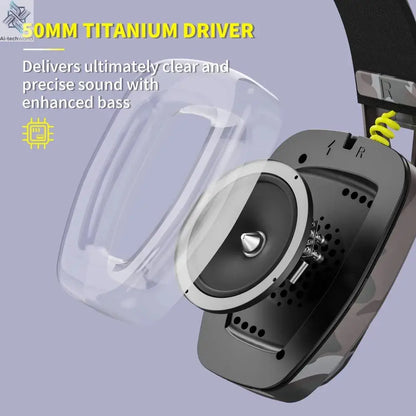 BINNUNE BW06 2.4GHz Wireless Gaming Headset with Mic for PS5 PS4 PC Mac Playstation Bluetooth Gaming Headset with Microphone Ai-TechWorld 