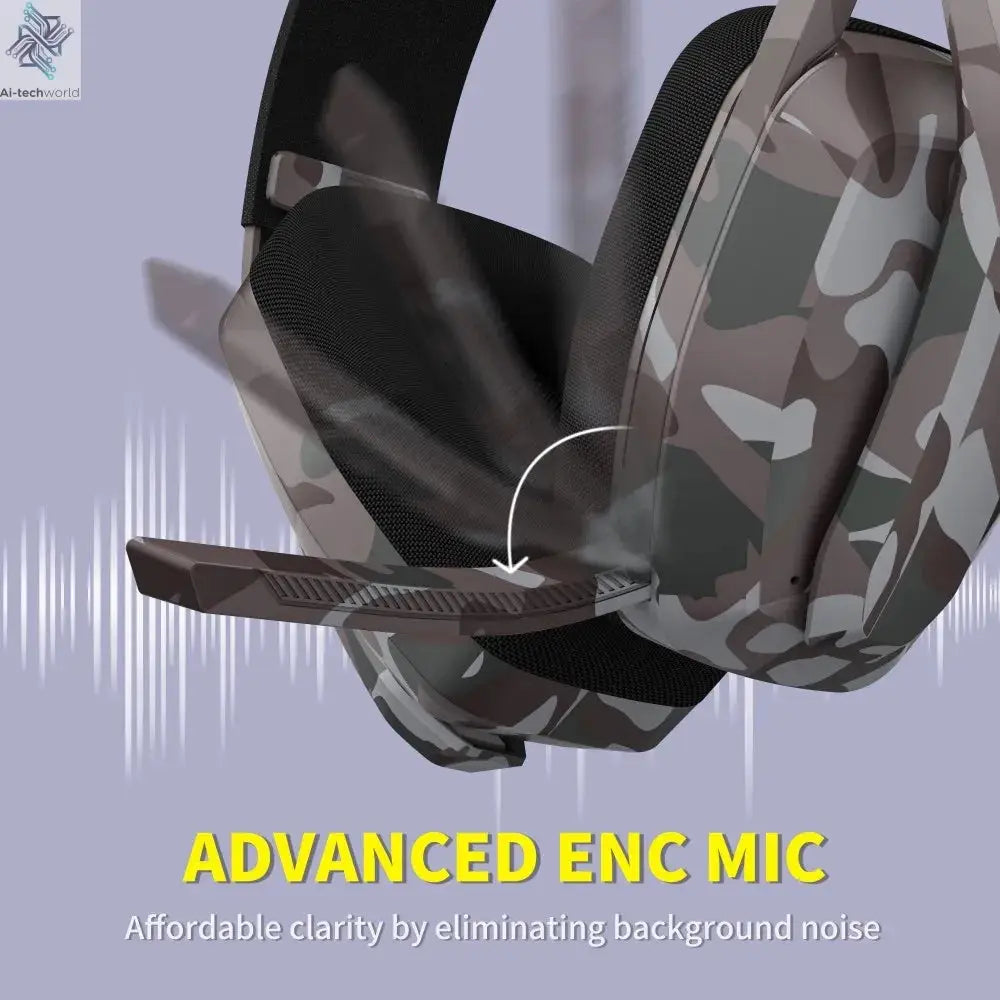 BINNUNE BW06 2.4GHz Wireless Gaming Headset with Mic for PS5 PS4 PC Mac Playstation Bluetooth Gaming Headset with Microphone Ai-TechWorld 