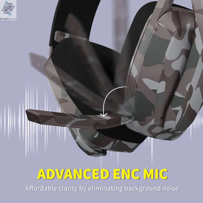 BINNUNE BW06 2.4GHz Wireless Gaming Headset with Mic for PS5 PS4 PC Mac Playstation Bluetooth Gaming Headset with Microphone Ai-TechWorld 