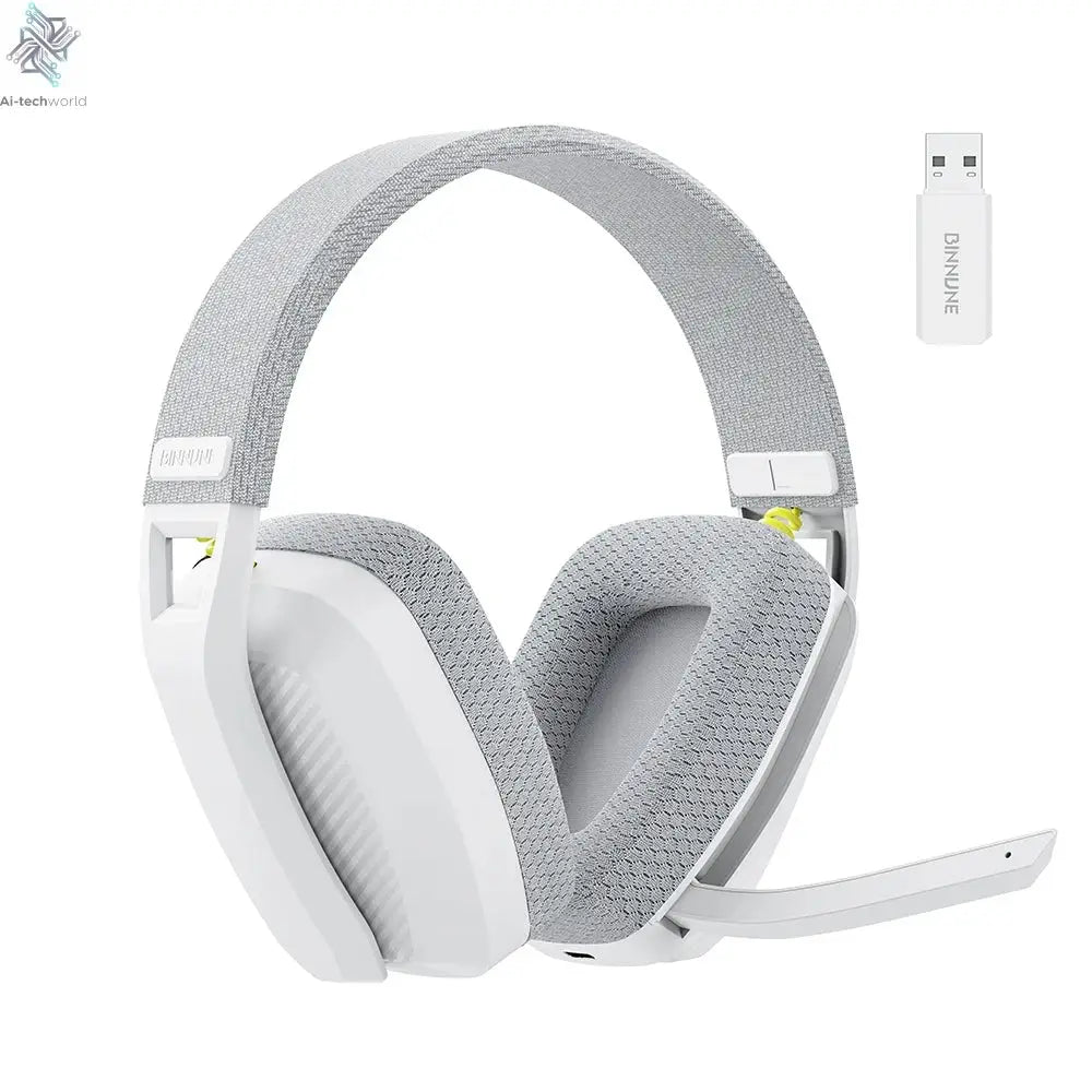 BINNUNE BW06 2.4GHz Wireless Gaming Headset with Mic for PS5 PS4 PC Mac Playstation Bluetooth Gaming Headset with Microphone Ai-TechWorld 