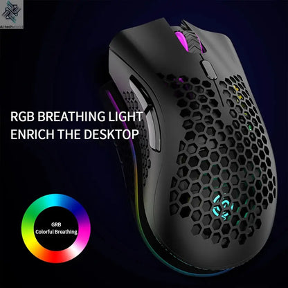 BM600 Rechargeable Gaming Mouse USB 2.4G Wireless RGB Light Ergonomics Gaming Mouse Desktop PC Computers Notebook Laptop Mouses Ai-TechWorld 