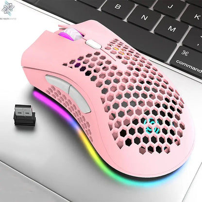 BM600 Rechargeable Gaming Mouse USB 2.4G Wireless RGB Light Ergonomics Gaming Mouse Desktop PC Computers Notebook Laptop Mouses Ai-TechWorld 