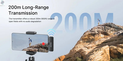 BOYA BY-V4 Wireless Lavalier Microphone for iPhone 15/16 Series Type C Smartphone 4-Channel Lapel Mic for Youtube Recording Vlog Ai-TechWorld 