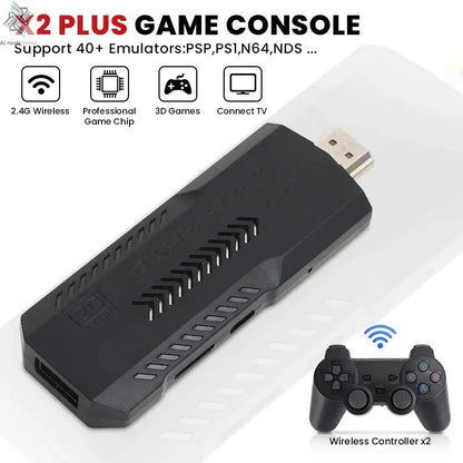BOYHOM X2 Plus 256G 58000 Game 4K Game player 3D HD Retro Video Game Console Wireless Controller TV 50 Emulator For Kids Gifts Ai-TechWorld 