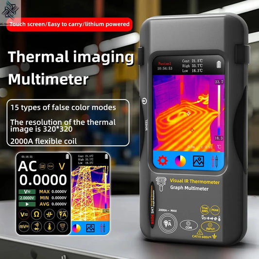 BSIDE SH7 Touch Thermal Imaging Multimeter with IR Camera,320*320 Resolution 20000 counts High Accuracy Voltage Test Pro Ai-TechWorld 