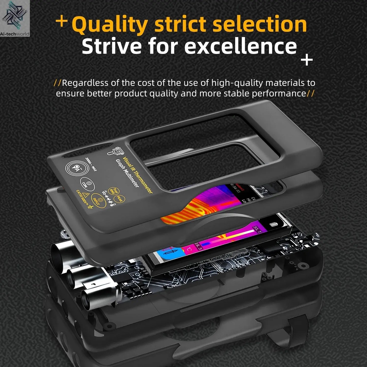 BSIDE SH7 Touch Thermal Imaging Multimeter with IR Camera,320*320 Resolution 20000 counts High Accuracy Voltage Test Pro Ai-TechWorld 