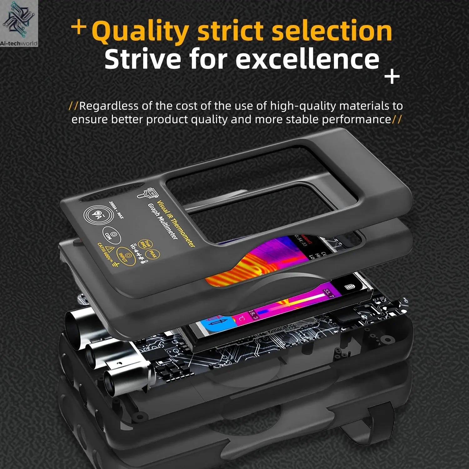 BSIDE SH7 Touch Thermal Imaging Multimeter with IR Camera,320*320 Resolution 20000 counts High Accuracy Voltage Test Pro Ai-TechWorld 