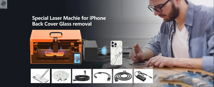 Back Glass Laser for iPhone 8-17 Series, Glue Removal Laser Engraving Seperator, w/Air Purifier&Cell Phone Repair Tool Ai-TechWorld 