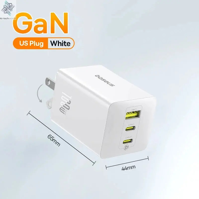 Baseus 100W Fast Charger GaN Charger For iPhone 17 16 Xiaomi Samsung Laptop Tablet USB C Charger QC PD Charger USB Phone Charger Ai-TechWorld 