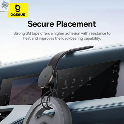 Baseus 15W Magnetic Charging Phone Holder Wireless Charger Phone Bracket for iPhone 12 13 14 15 Pro Max Dashborad Center Console Ai-TechWorld 