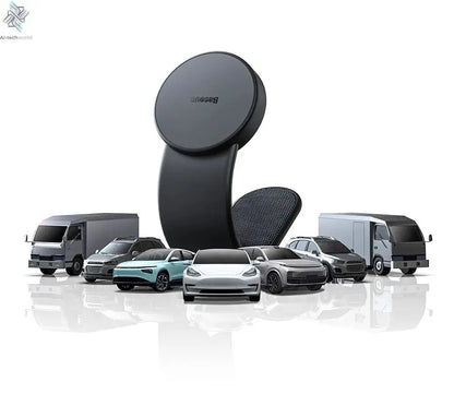 Baseus 15W Magnetic Charging Phone Holder Wireless Charger Phone Bracket for iPhone 12 13 14 15 Pro Max Dashborad Center Console Ai-TechWorld 