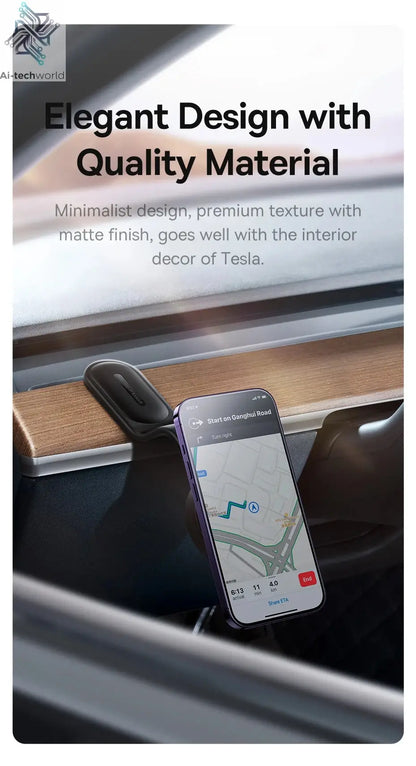 Baseus 15W Magnetic Charging Phone Holder Wireless Charger Phone Bracket for iPhone 12 13 14 15 Pro Max Dashborad Center Console Ai-TechWorld 