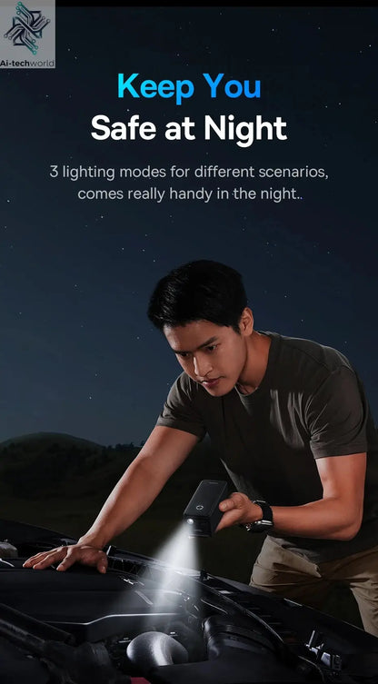 Baseus Car Jump Starter 600A 6000mAh Car Battery Charger Emergency Power Bank Booster Starting Device 12V Car Jump Starter Ai-TechWorld 