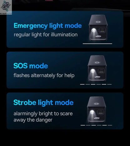 Baseus Car Jump Starter 600A 6000mAh Car Battery Charger Emergency Power Bank Booster Starting Device 12V Car Jump Starter Ai-TechWorld 