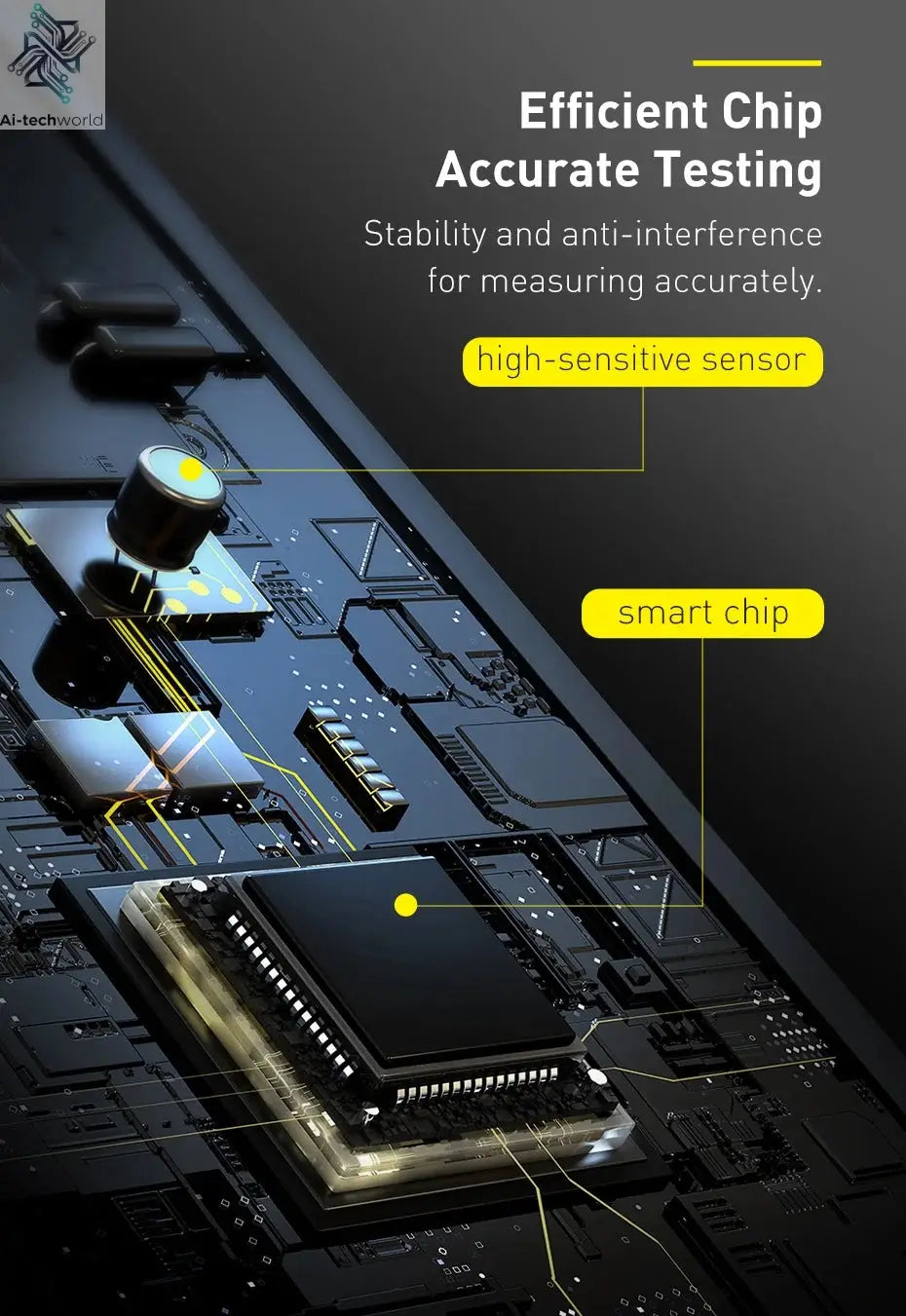 Baseus LED Display Automatic Alcohol Tester Professional Breath Alcohol Tester Rechargeable Breathalyzer Alcohol Test Tools Ai-TechWorld 