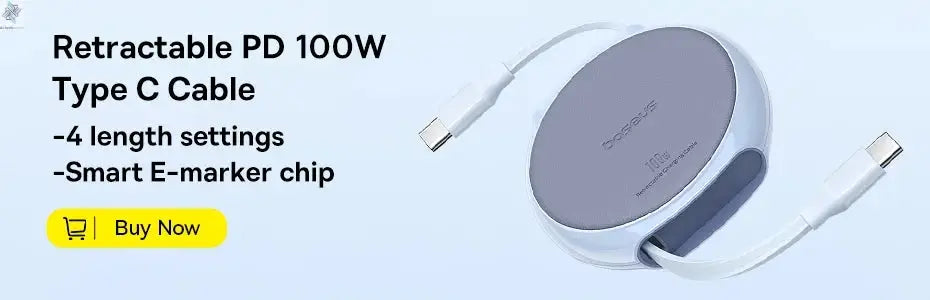 Baseus USB Type C To USB C Cable For iPhone 17 16 100W/5A PD Fast Charging Charger Cord For Macbook Xiaomi Samsung Type-C Cable Ai-TechWorld 