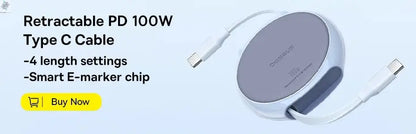 Baseus USB Type C To USB C Cable For iPhone 17 16 100W/5A PD Fast Charging Charger Cord For Macbook Xiaomi Samsung Type-C Cable Ai-TechWorld 