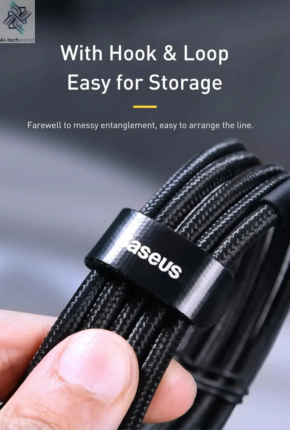 Baseus USB Type C To USB C Cable For iPhone 17 16 100W/5A PD Fast Charging Charger Cord For Macbook Xiaomi Samsung Type-C Cable Ai-TechWorld 