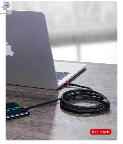Baseus USB Type C To USB C Cable For iPhone 17 16 100W/5A PD Fast Charging Charger Cord For Macbook Xiaomi Samsung Type-C Cable Ai-TechWorld 