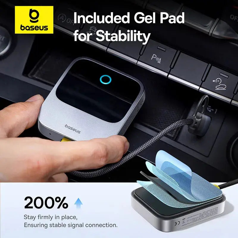 Baseus Wireless CarPlay Wired to Wireless CarPlay Adapter Auto Connect Car Intelligent Systems Plug&Play Bluetooth Smart CarPlay Ai-TechWorld 