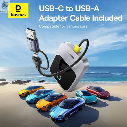 Baseus Wireless CarPlay Wired to Wireless CarPlay Adapter Auto Connect Car Intelligent Systems Plug&Play Bluetooth Smart CarPlay Ai-TechWorld 